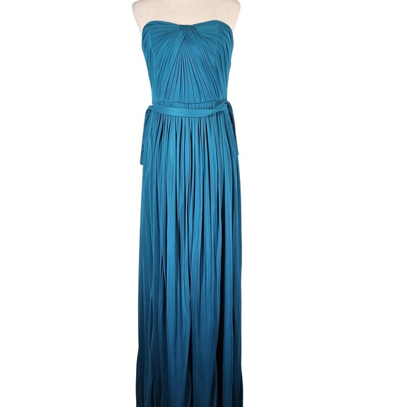 Source Unknown Dresses & Skirts - NWT David's Bridal Dress Womens 4 Blue Strapless Pleated Chiffon Maxi Gown